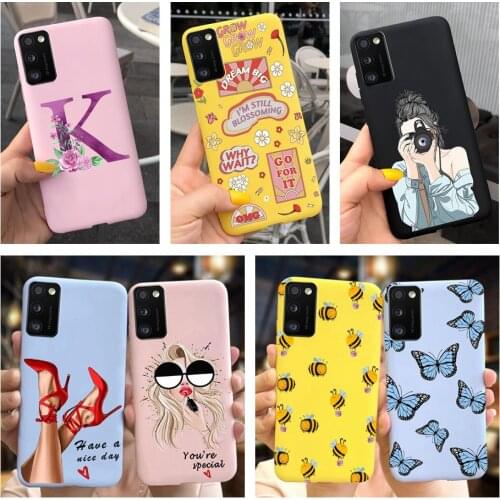 For Samsung Galaxy A41 Letters Pattern Case For Galaxy A41 SM-A415F A415 A 41 Phone Back Cover Cases For Samsung A41 Soft Fundas