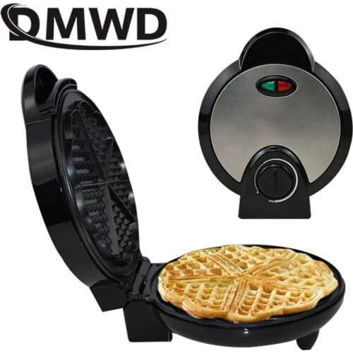 DMWD Electric Waffle Maker Crepe Toaster Non-stick Household Muffin Iron Buuble Eggs Cake Oven Breakfast Baking Machine EU plug