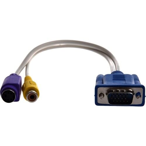 SQPP TV-out VGA to S-Video/RCA Cable Adapter