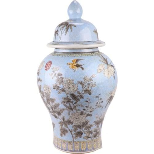 Hand Painted Peony Ceramic Vases Creativity Overglaze Living Room Decor Landing Flower Vase Restaurant Dried Flowers Organizer