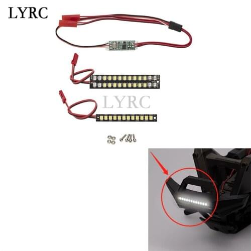 LY Rc 1 Set 70mm 58mm Waterproof Front Rear Bumper Led Light Bar Upgrade Accessories for TRAXXAS 1/10 MAXX RC Car
