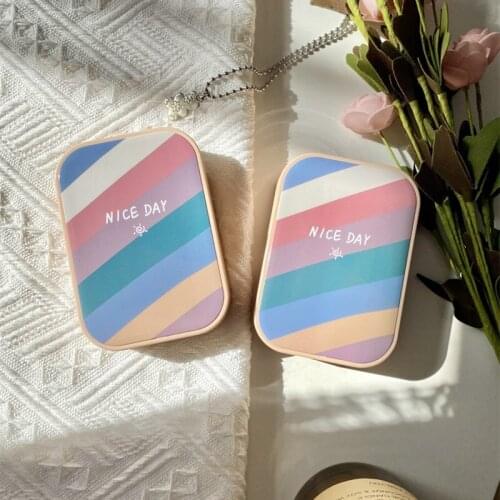 Fashionable Contact Lens Box Simple Girl Heart Mate Nursing Care Two Sets of Cosmetic Contact Lenses Box