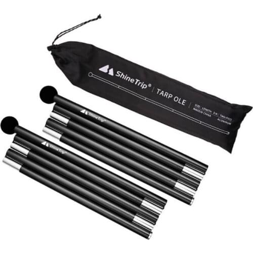 Outdoor Adjustable Camping Tent Pole Thicken Aluminum Alloy Tent Support Rods Hiking Backpacking Beach Shelter Tarp Awning Pole