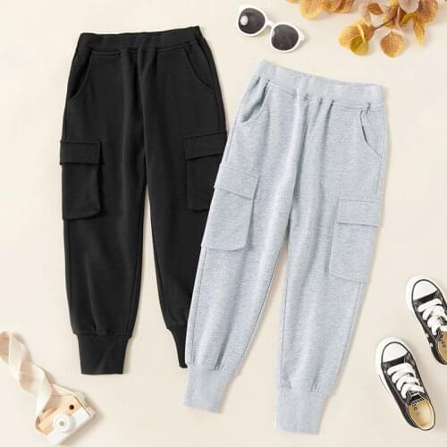 New Retail Sale Cotton Pants For 3-12 Years Old Solid Boys And Girls Casual Sport Pants Jogging baby Kids Children Trousers