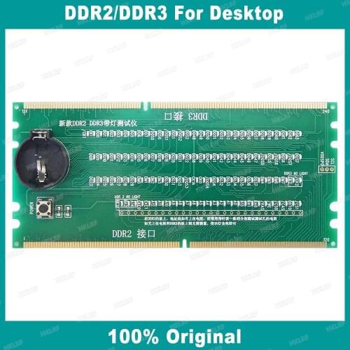 New Desktop Memory Slot DDR2 DDR3 DDR4 Test Card SO-UDIMM Out LED Tester Motherboard Repair Tester DDR4