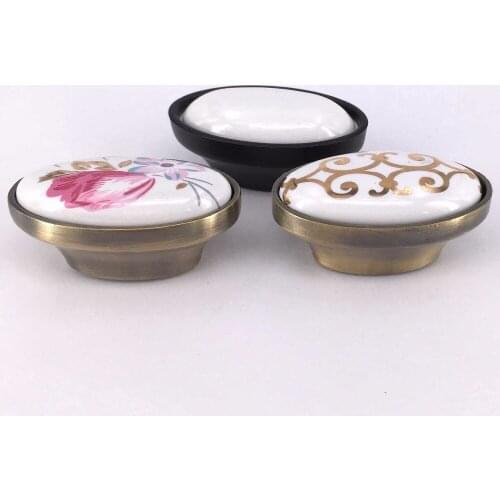 Pastoralism Ceramic Knob Kitchen Ceramic Door Cabinets Cupboard Pulls and handles 1pcs