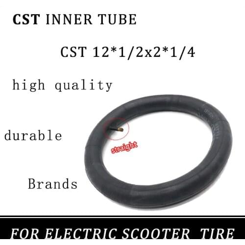 CST 12.5 Inch 12*1/2x2*1/4 Straight Inner Tube for Electric Scooters Scooter Accessories High Quality and Durable Pneumatic Tire