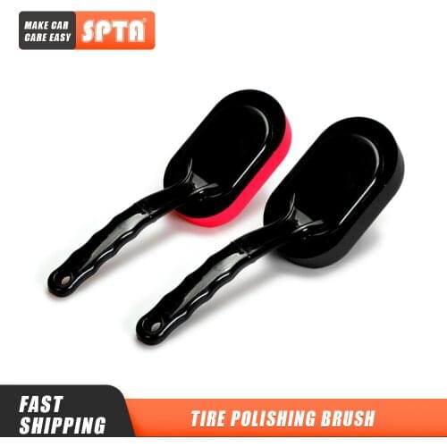 Single Sale) SPTA Car Wheel and Tire Waxing Applicator Coating Sponge Brush Waxing Sponge Brush Replaceable Cleaning Hand Pad