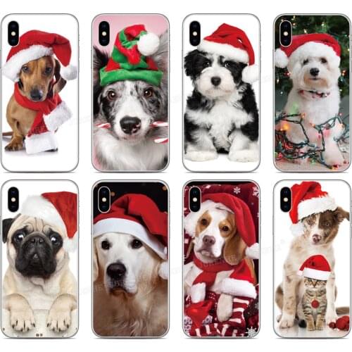 Dog Christmas Soft Silicone Cover For Umidigi Bison A7S A3X A3S F2 F1 Play X One Max A5 A3 A7 S3 S5 A9 Pro Power 3 Phone Case
