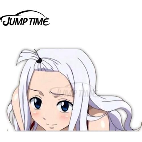 Jump Time Fairy Tail Mirajane Strauss 2 6.1 Big Head Anime Peeker Vinyl Decal Waifu Kawaii Girl Car Stickers