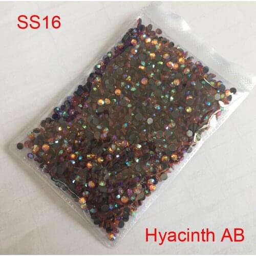 SS16 1440pcs/Bag Hyacinth AB DMC Hot Fix Flatback Rhinestone Trim Strass DIY Iron Heat Glass Hot Fix Crystal Stones