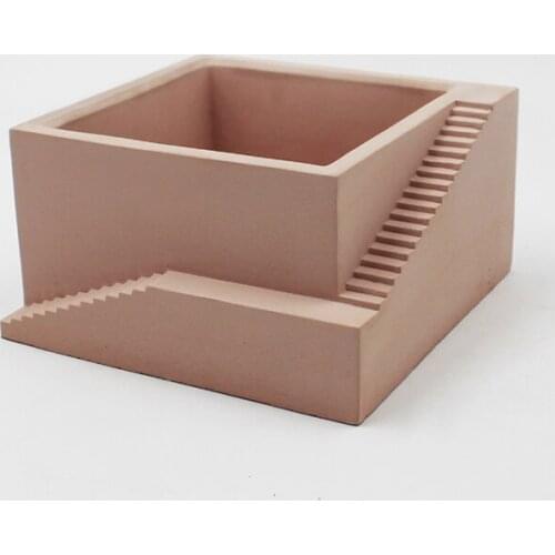 Unique design square concrete material desktop small flower pot Creative concrete plant pots
