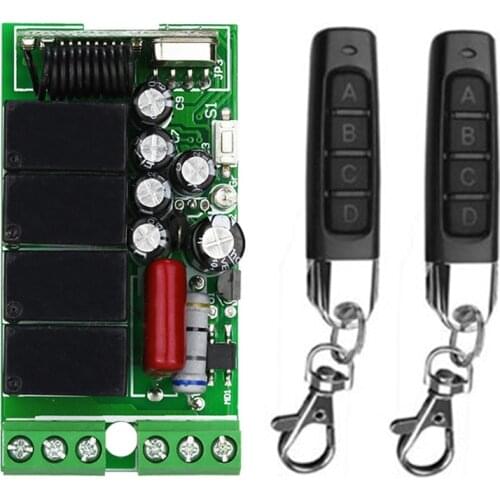Universal Wireless Remote Control AC110V 220V 4CH Relay Radio Receiver Module Remote controller RF Switch for Gate Garage opener