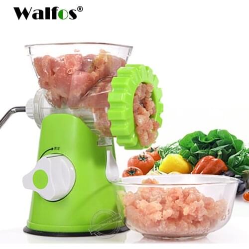 WALFOS High Quality Multifunctional Home Manual Meat Grinder For Mincing Meat/Vegetable/Spice Hand-cranked Meat Mincer Sausage