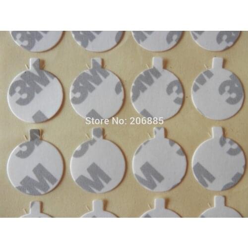 100% Original 3M double sided adhesive tape tissue paper 25mm circle 1500pcs/lot. Liner with handle bar/super clear tape 0.15MM