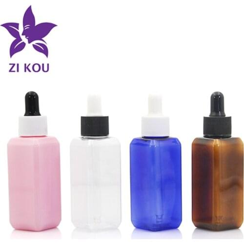 5pcs 50ml High quality plastic bottle glass dropper bottle reusable plastic empty bottle