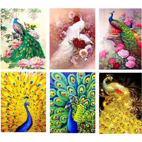 5D DIY Diamond Painting Animal Peacock Diamond Embroidery Full Cross Stitch Kits Mosaic Home Decor