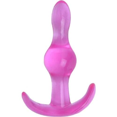 Anal Massager Creative Comfortable Transparent Beads Butt Plug for Adult