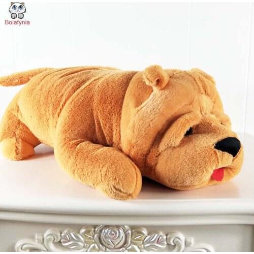 BOLAFYNIA Brown large dog pillow Shar Pei plush toy doll children Stuffed toy birthday kids Christmas gift