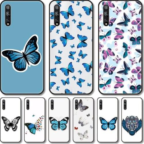 Beautiful butterfly Phone Case For Huawei Y 5 6 7 8 9 A P S Pro 2020 2019 Black Shell Cover