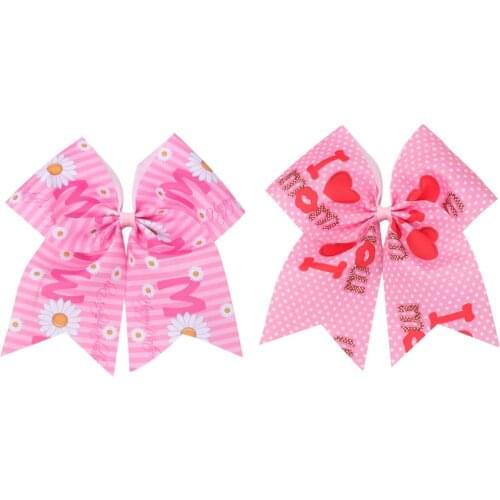 Mothers Day Big Cheer Hair Rope Bow Ties Kids Hair Clip Hairpins Girls Cute Butterfly Bow Barrettes Lovely Hair Accessories