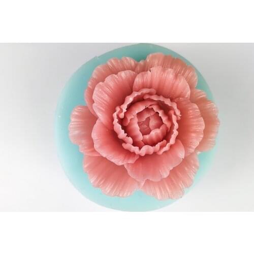 HC0293 PRZY Peony Mold Silicone Flower Beautiful Blooming Peony Mold Soap Bouquet Molds Candle Moulds Clay Resin Moulds