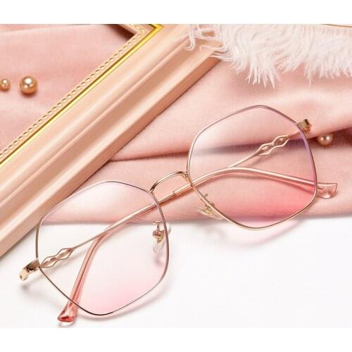 Computer Glasses Eyewear Frame Anti Blue Light Glasses Round Clear Anti Glare Eyeglasses Frame Women oculos de grau feminino