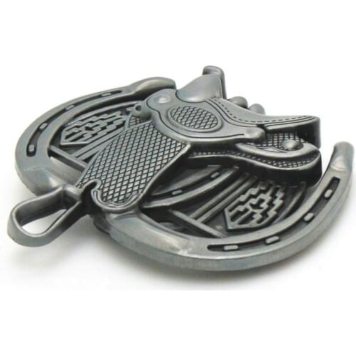 Western cowboy belt buckle saddle personality zinc alloy mens smooth 4.0 buckle