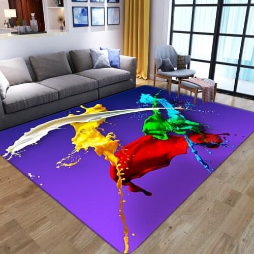 Creativity Colour Pattern 3D Printing Carpets For Living Room Bedroom Area Rugs Child Game Decor Area Carpet Kids Room Play Mat