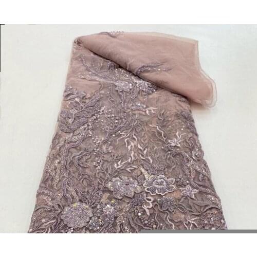 Bestway Latest French Tulle Lace Fabric S-328888 High Quality Embroidery Nigerian with Beaded African Lace Fabric