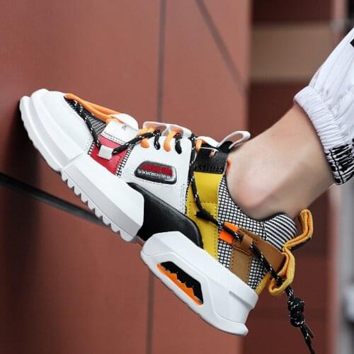 Men Clunky Sneakers Four Seasons Youth Fashion Shoes Men Casual Ins Hot Sell Walking Shoes Men Colorful Dad Shoes Male Foowear