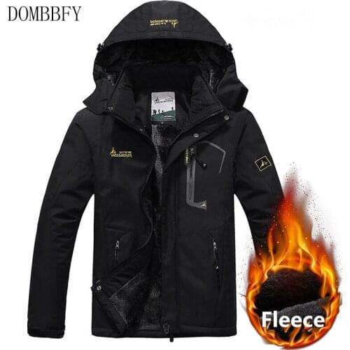 Mens Winter Thicken Jackets Snow Warm Fleece Coats Parkas Hooded Overcoat Windbreaker Waterproof Military Sportwear Jacket 6XL