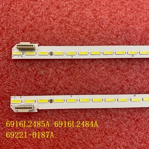 New 2 PCS/set LED backlight strip FOR LG 6922L-0187A 60UH770V 60UH7700 6916L2485A 6916L2484A 60 V16 ART3 2485 2484 R L type