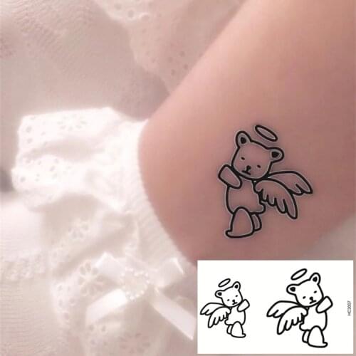 Nu-TATY 25 set Ins wind waterproof durable Ankle Wrist lovely angel tattoo girl heart sticker