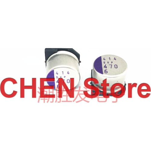20PCS/50PCS SANYO OS-CON SVP 6.3V470UF 10X8MM SMD Polymer Solid Electrolytic Capacitor 470UF 6.3V Low ESR 6SVP470MX