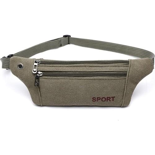 Mens Breast Package Waterproof Outdoor Sports Bag Canvas Pouch Korean-Style Waist Bag Fanny Pouch Crossbody Male Banana Bag