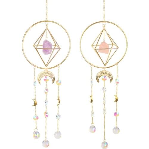 Prisms Hanging Crystal Ornament Rainbow Maker Colourful Lighting Chandelier Chaser Window Car Bedroom Pendant Home Decor