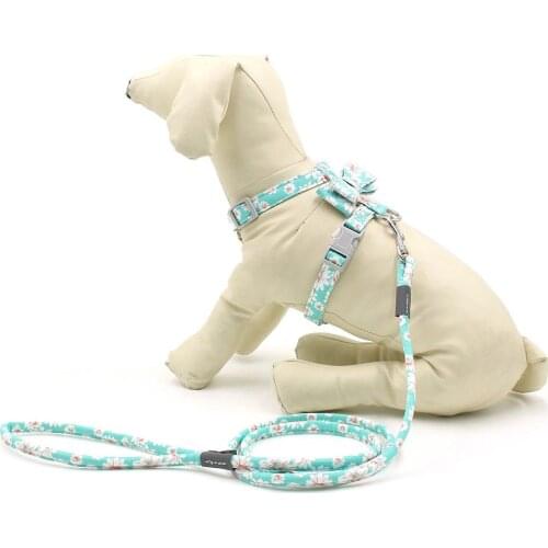 Hot Sale Alloy Pet Dog Puppy Soft Adjustable Walking Collar Harness Leash Vest Traction Rope Dogs Supplies