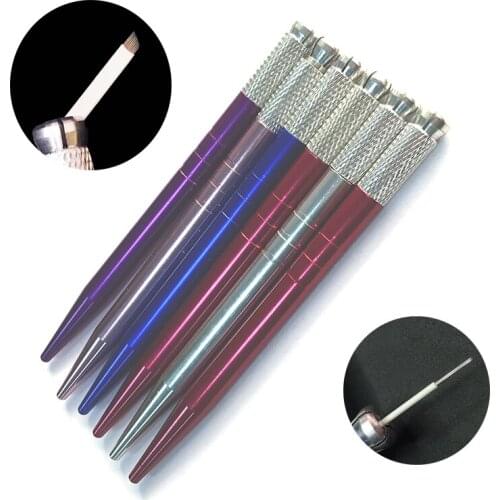 Double Usage Stainless Steel Permanent Makeup Manual Tattoo Pen Microblading Permanent Eyebrow Tools