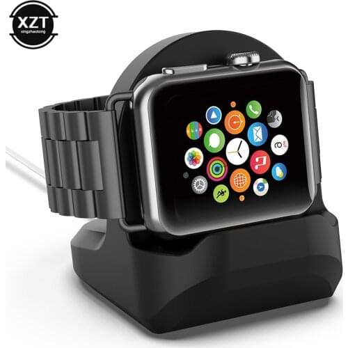 Silicone Charge Stand Holder Station Dock for Apple Watch Series 1/2/3 42mm 38mm Charger Cable for iWatch No charging function