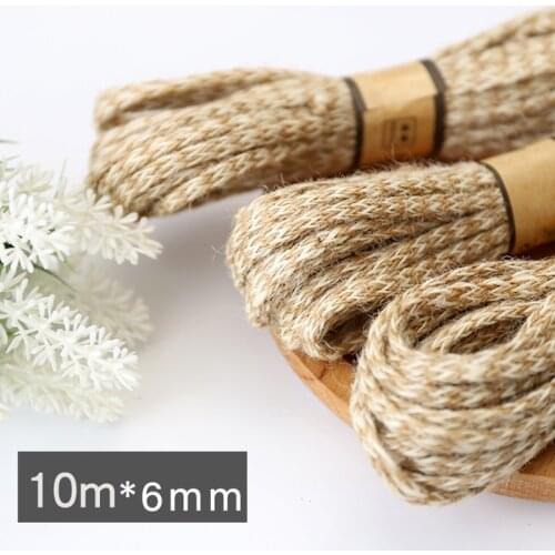 Braid Hemp Lace DIY Jute Rope Natural Linen Ribbon Thread DIY Handmade Craft Material 10m