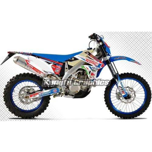 KUNGFU GRAPHICS Motocross Racing Decals Vinyl Sticker Wrap Kit for TM Racing 125 250 300 450 2008 2009 2010 2011 2012 2013 2014