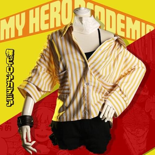 Anime Boku No Hero My Hero Academia Himiko Toga Cosplay Wig Sexy Shirts Shorts Girls My Hero Academia Lolita Cloth Blouse Women
