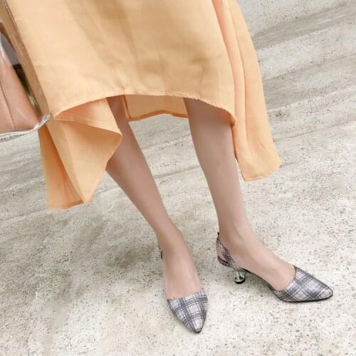 Big Size Ladies high heels women shoes woman pumps Pointed Shallow mouth Fine-heeled high-heeled single shoes