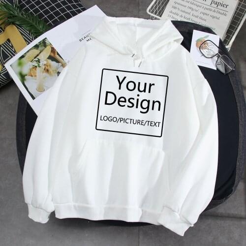 Plus Size Winter Cotton Hoody Oversize Hoodies with DIY Custom Printed Friends Hoodie for Girls Women Sweatshirt Comfortable