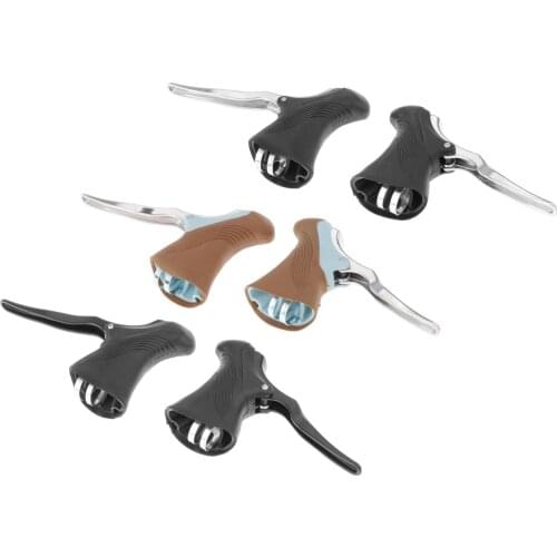 1 Pair Bike Brake Levers, Aluminium Alloy Brake Handles for Racing Bicycle, Road