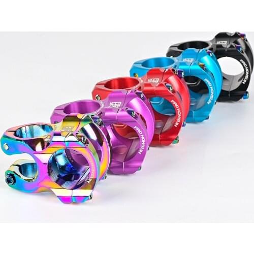 1 Ultra-light and High-strength Color Bicycle Short 0 Degree 31.8*35mm Mountain Folding Bike Stem Parts Ec90 Cycling Bikes