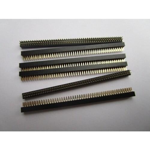 10 pcs DIP Pitch 2.54mm Breakable Female Pin Header 2x40 80pin Female Double Row Strip