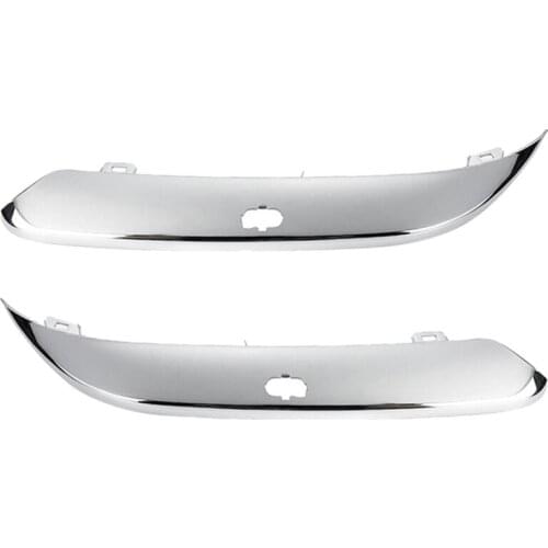 2 Pcs Car Front Bumper Lamp Cover Decorative Strip with Holes for Chrysler 300C 2005-2011 04806124AA Right & Left