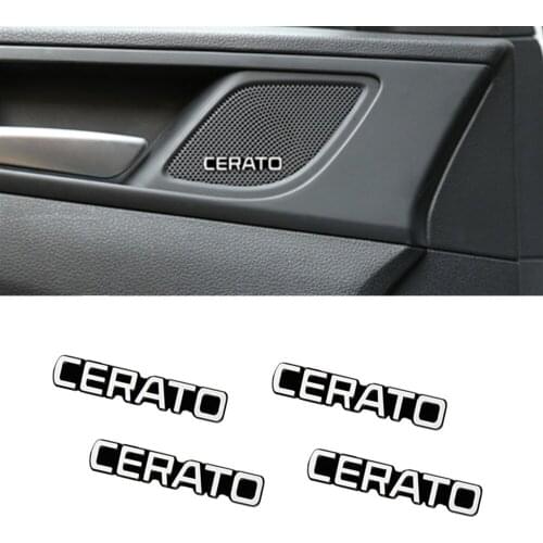 4pcs 3D Aluminum Badge Emblem Sticker For KIA Cerato k3 Cerato 2 Cerato 3 2011 2018 2019 Accessories Car Styling